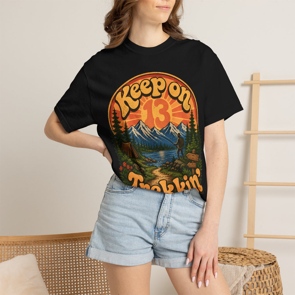 Keep On Trekkin' — Retro 70s Hiking and Camping Tee