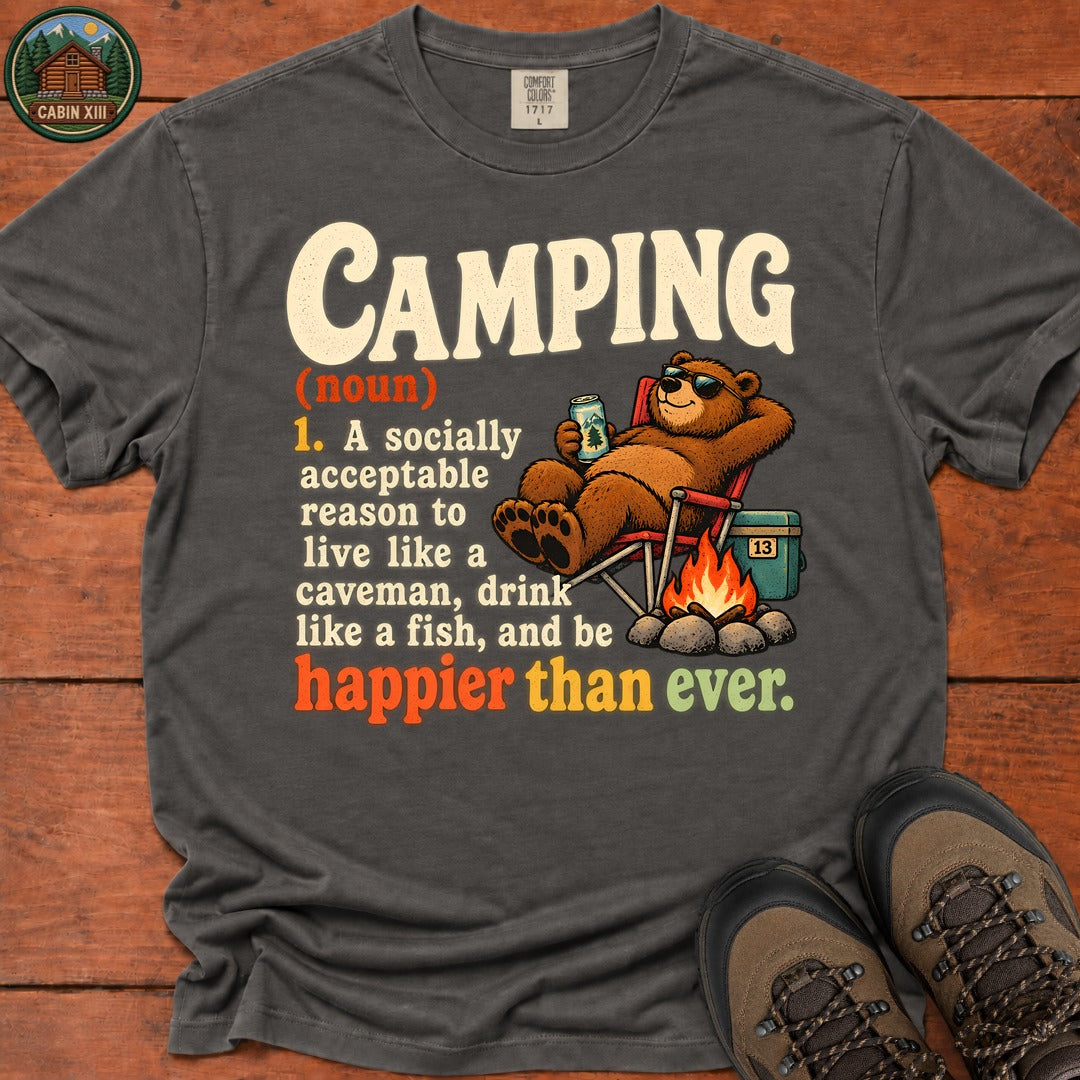 Camping Definition V2 T-Shirt — Pepper