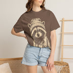 Raccoon in a Beanie — Vintage Sketch Wildlife Outdoor Tee
