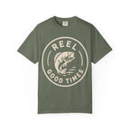 Reel Good Times — Vintage Fishing Badge Tee