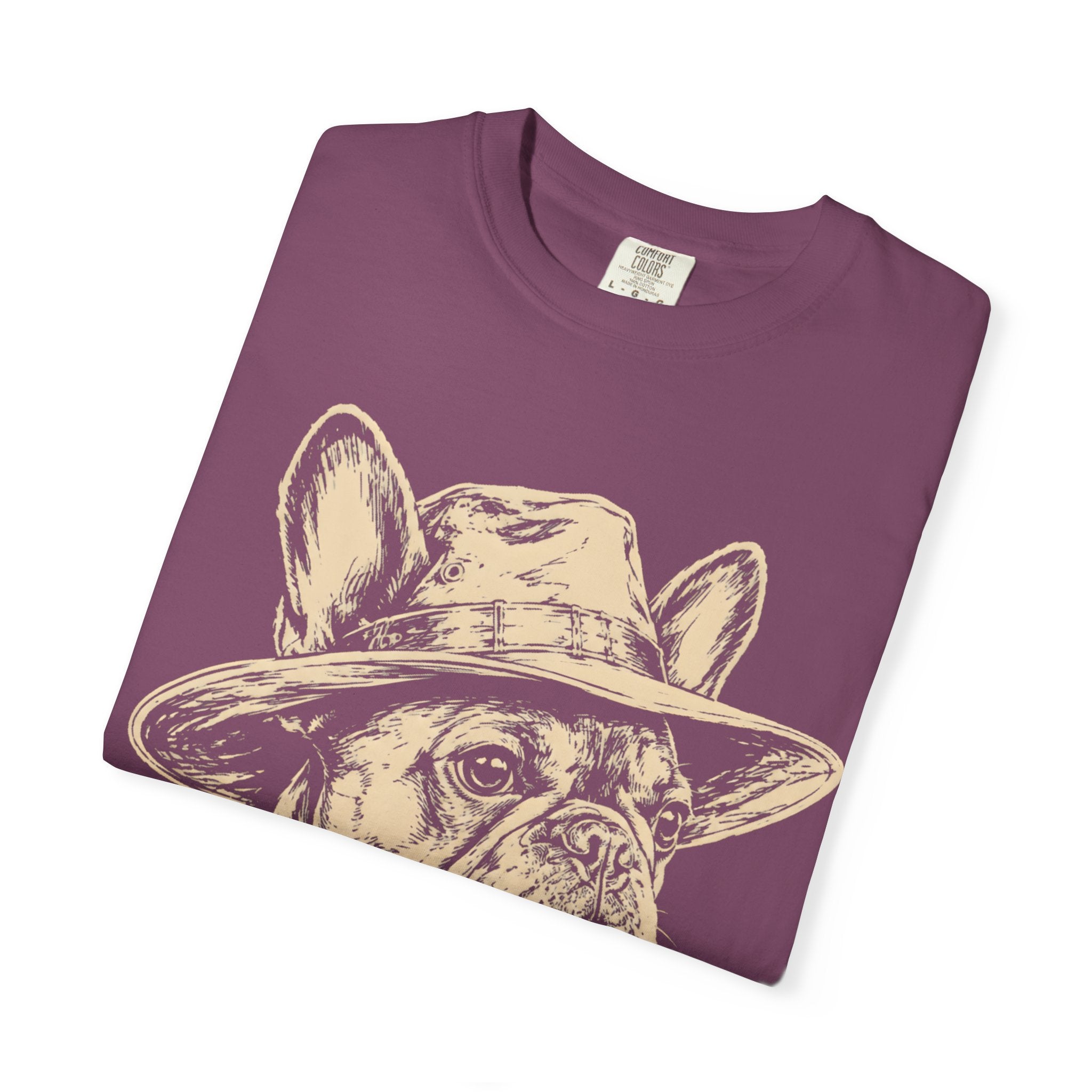 French Bulldog in a Hat — Vintage Sketch Dog Tee