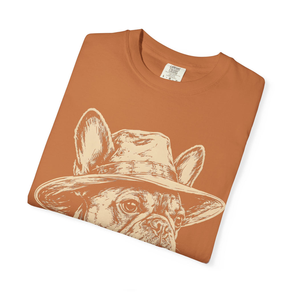 French Bulldog in a Hat — Vintage Sketch Dog Tee