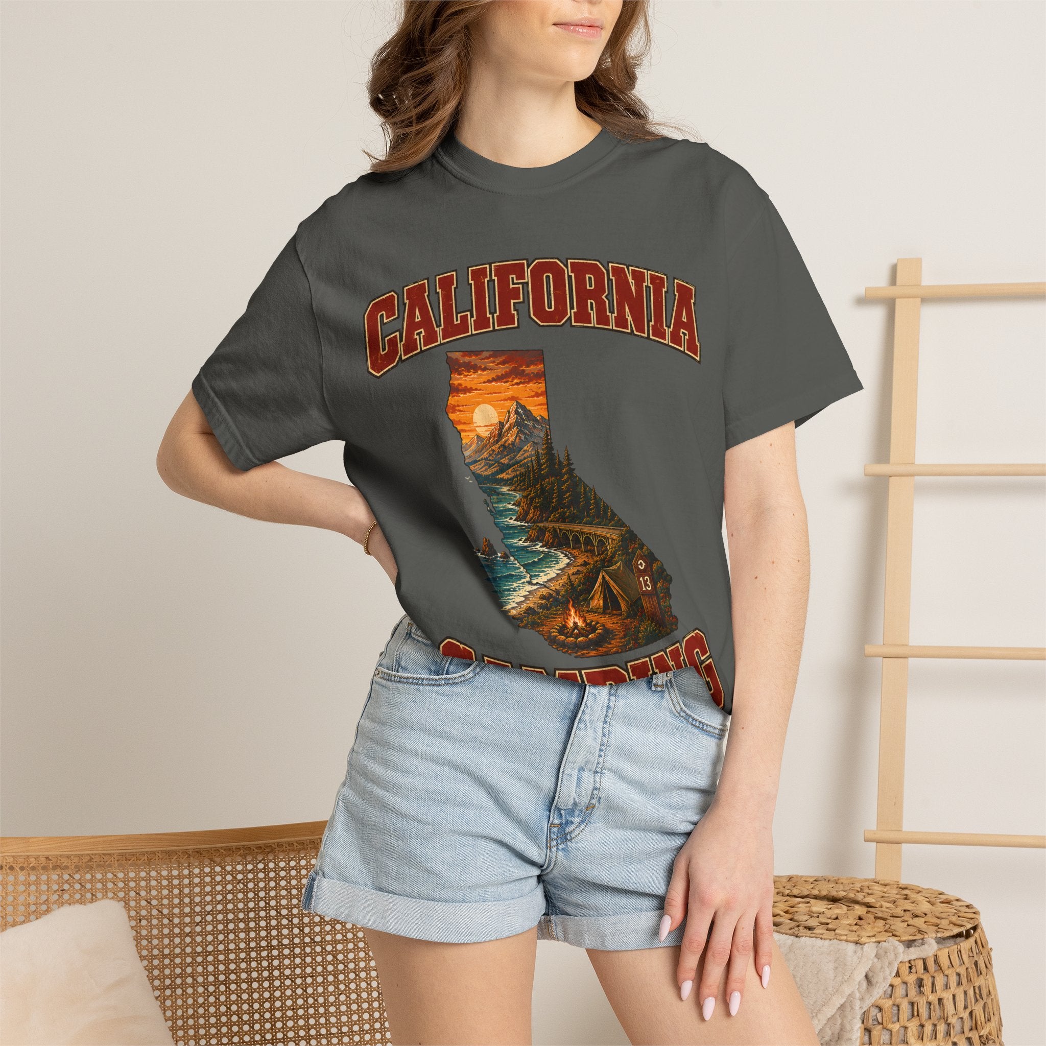 California Camping Shirt — Coastal Mountains Vintage Outdoor Tee