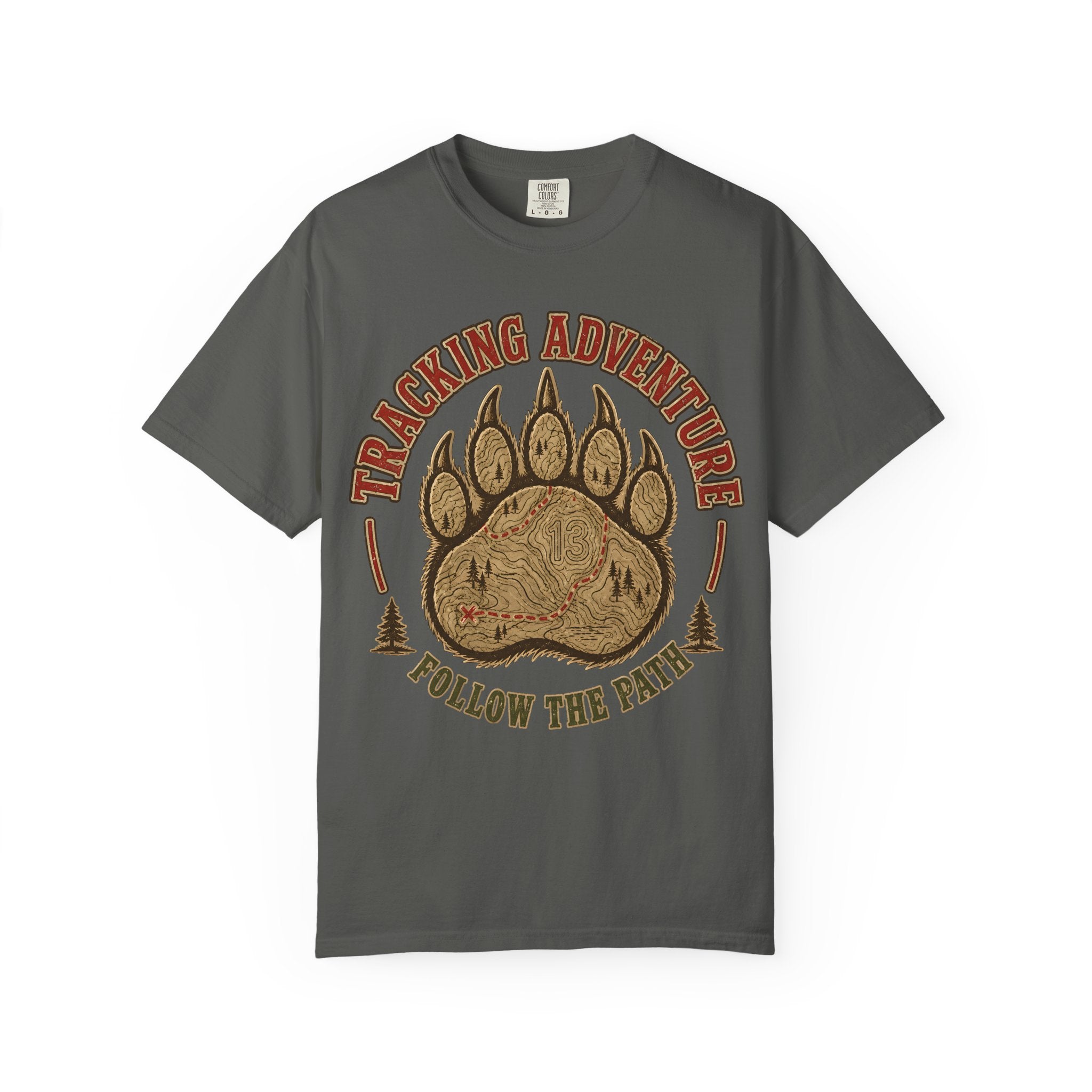 Tracking Adventure Follow the Path — Vintage Bear Paw Hiking Tee
