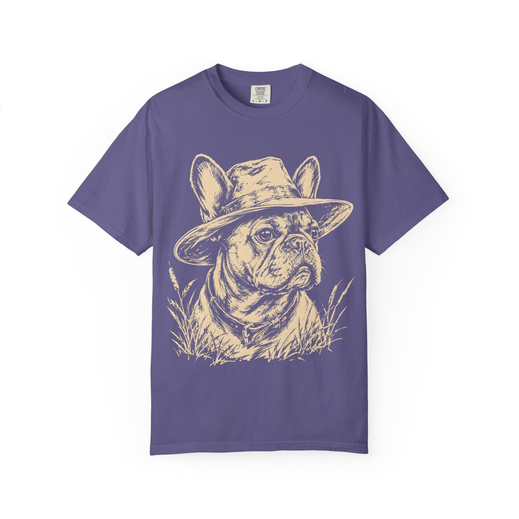 French Bulldog in a Hat — Vintage Sketch Dog Tee