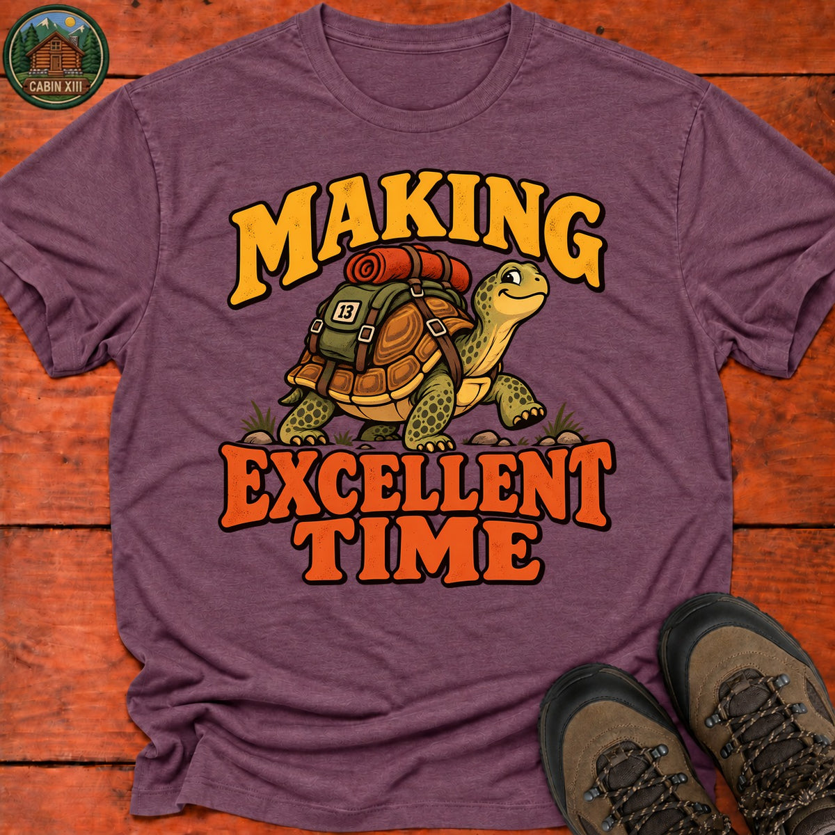 Excellent Time T-Shirt — Heather Maroon