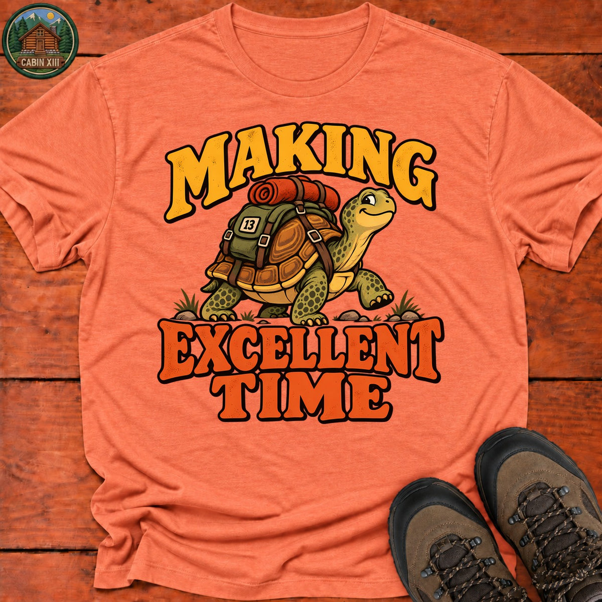 Excellent Time T-Shirt — Heather Orange