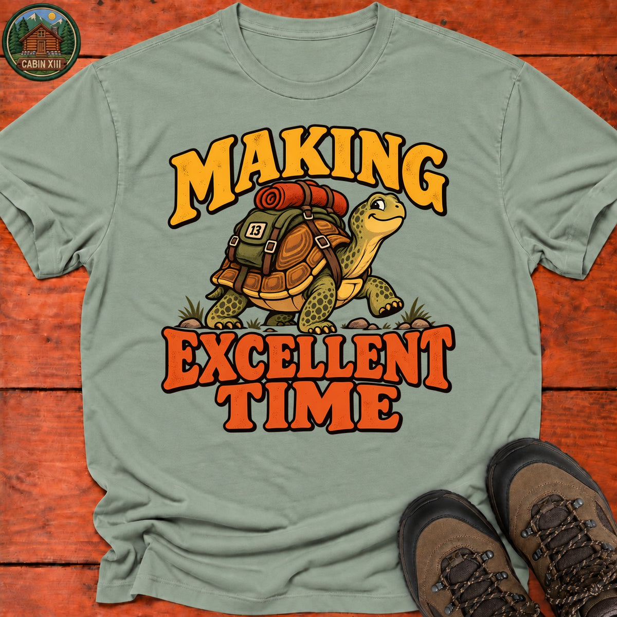 Excellent Time T-Shirt — Sage