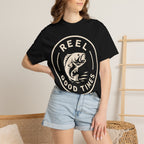 Reel Good Times — Vintage Fishing Badge Tee