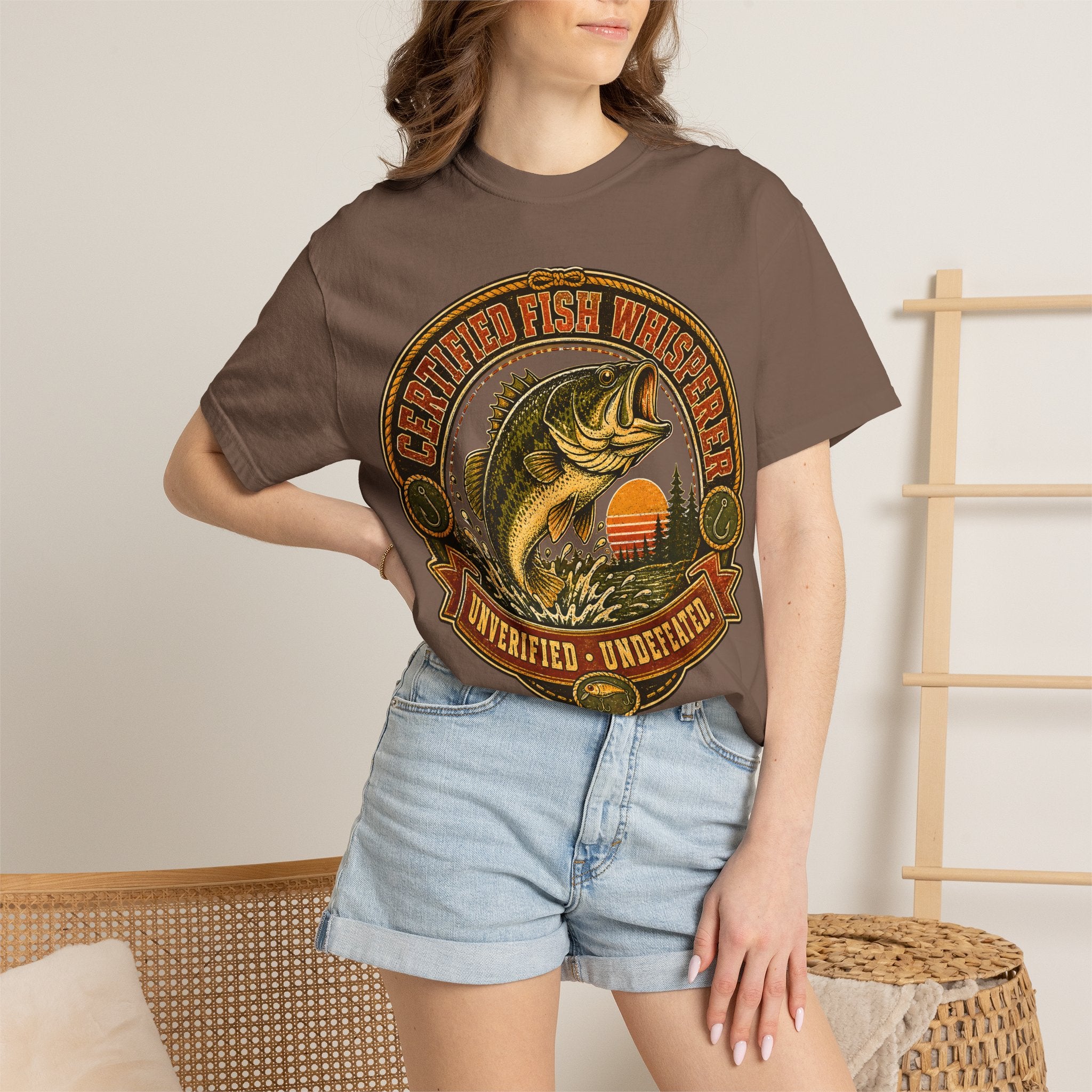 Certified Fish Whisperer Unverified Undefeated — Fishing Tee