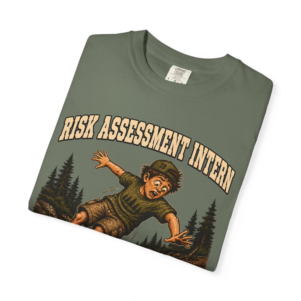 Risk Assessment Intern Looks Safe — Funny Camping Humor Tee