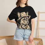 French Bulldog in a Hat — Vintage Sketch Dog Tee