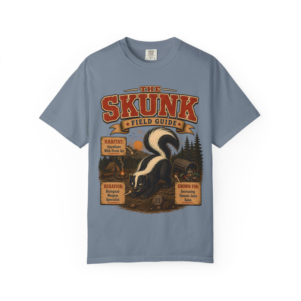 Skunk Field Guide - Biological Weapon Specialist Camping Tee
