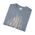 Bigfoot Hiding — Vintage Sasquatch Forest Sketch Tee