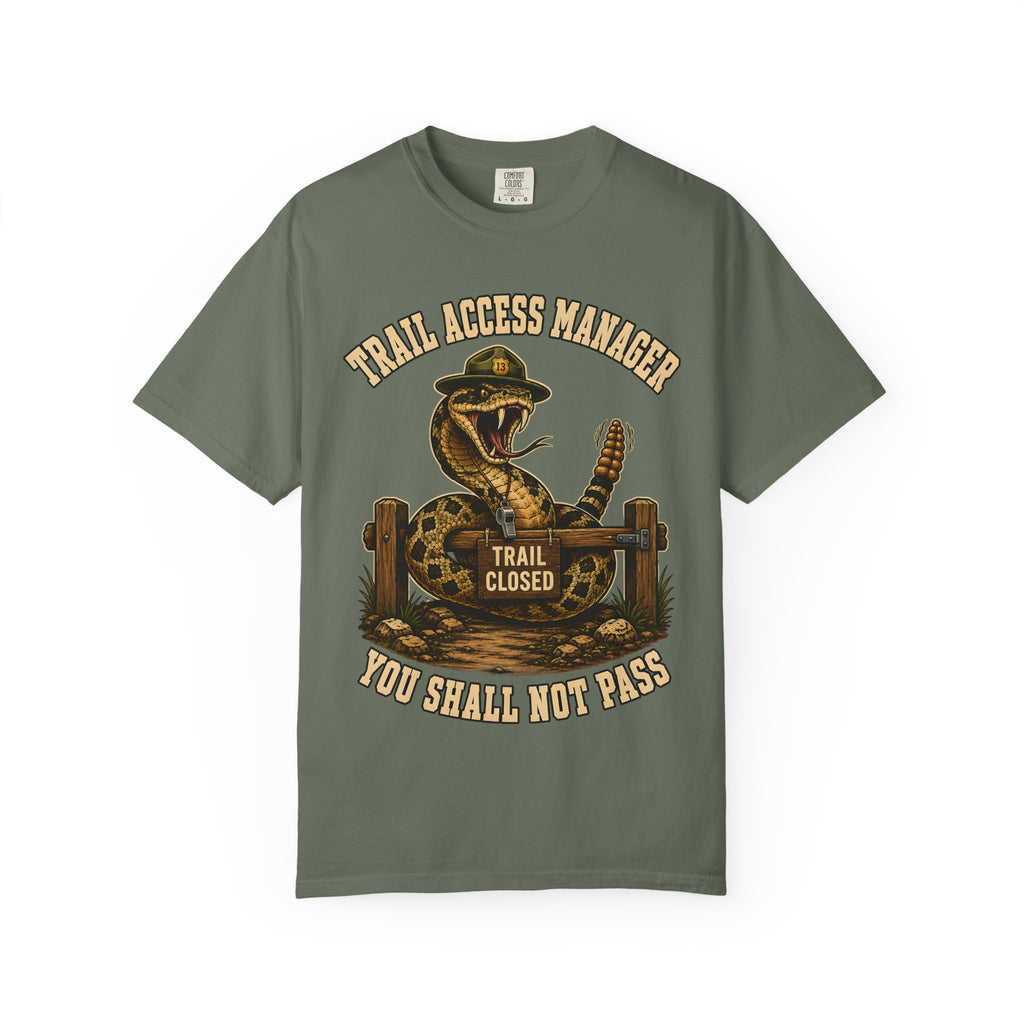 Trail Access Manager You Shall Not Pass — Rattlesnake Hiking Tee
