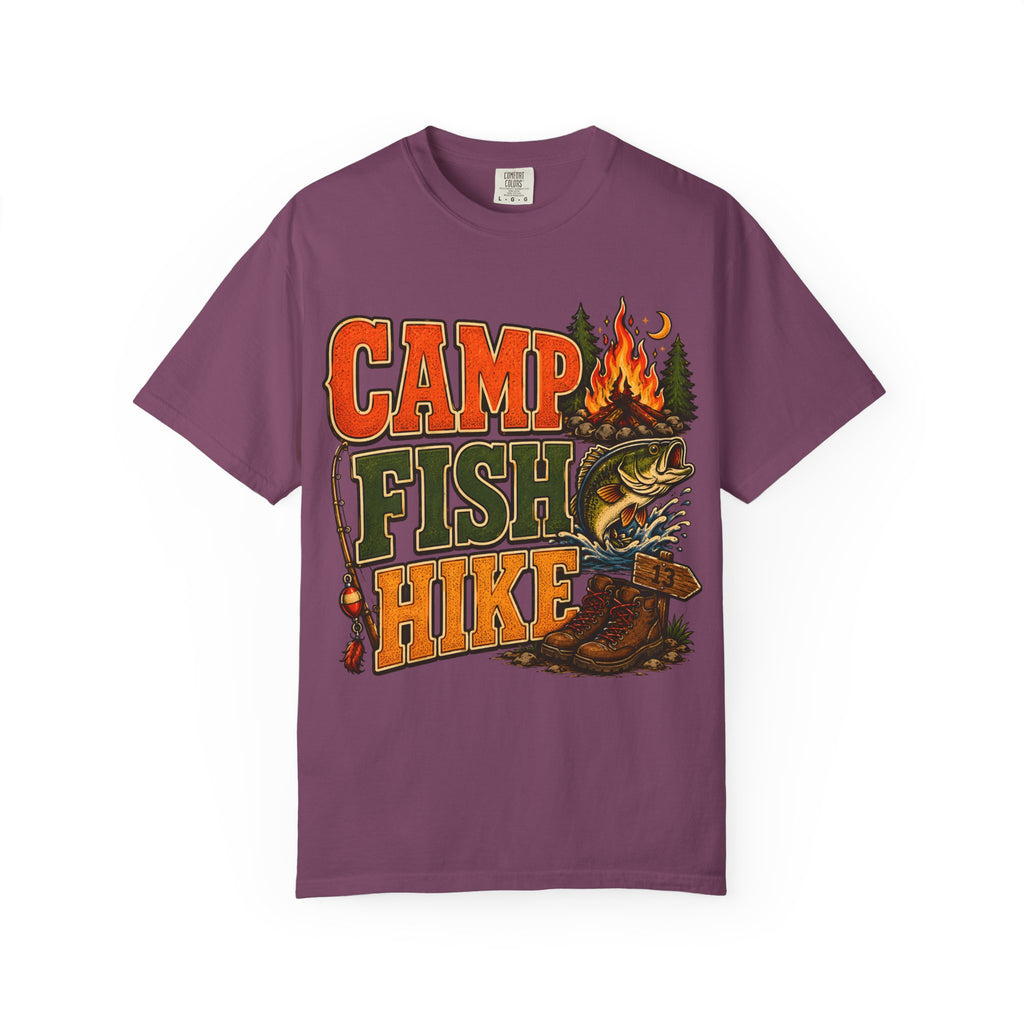 Camp Fish Hike — Vintage Outdoor Camping and Fishing Tee