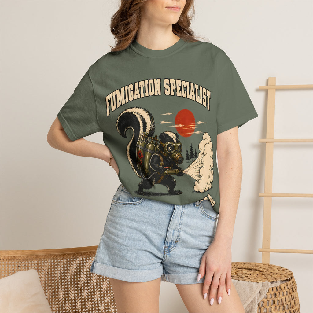 Fumigation Specialist Clear the Area — Skunk Outdoor Humor Tee
