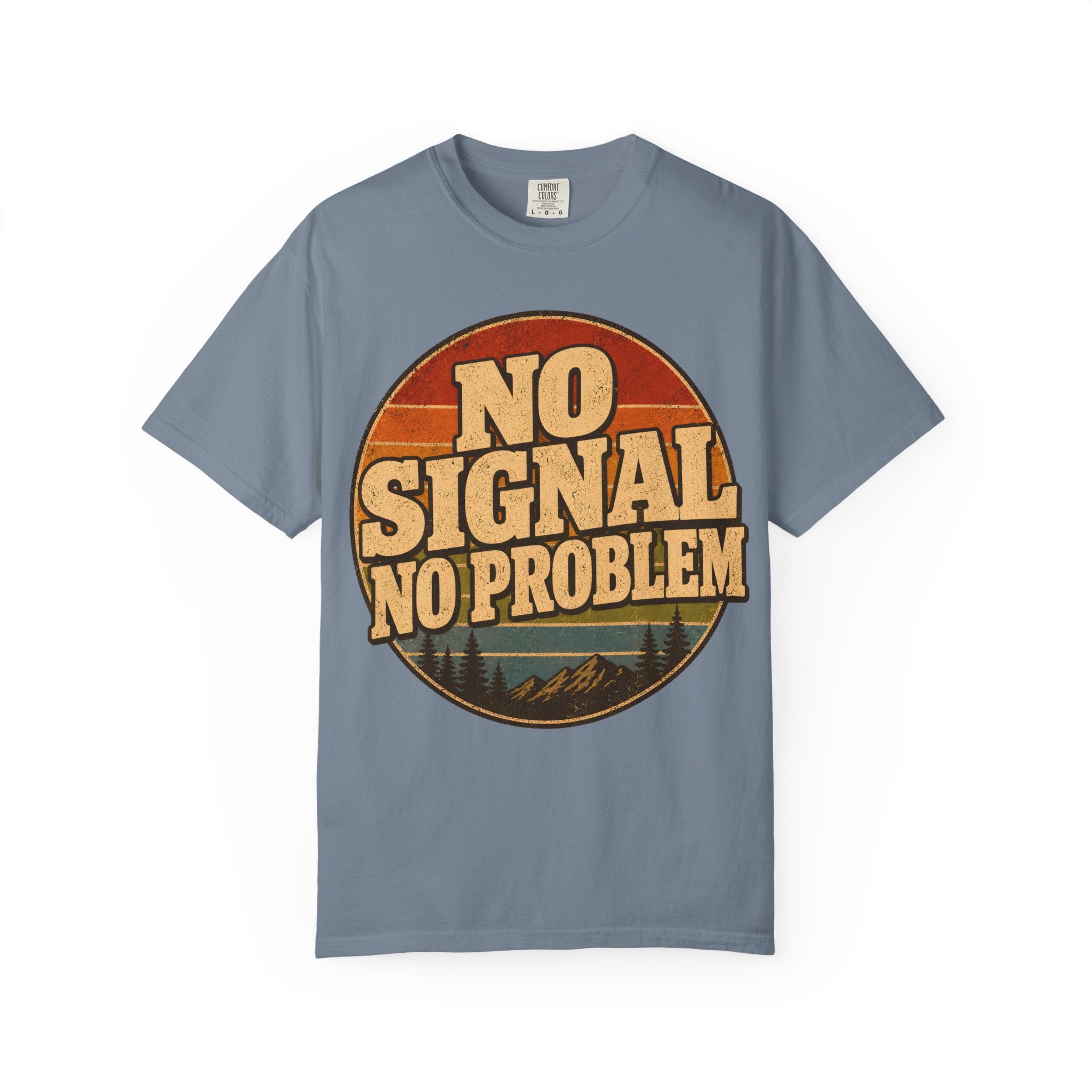 No Signal No Problem — Retro Outdoor Camping Tee