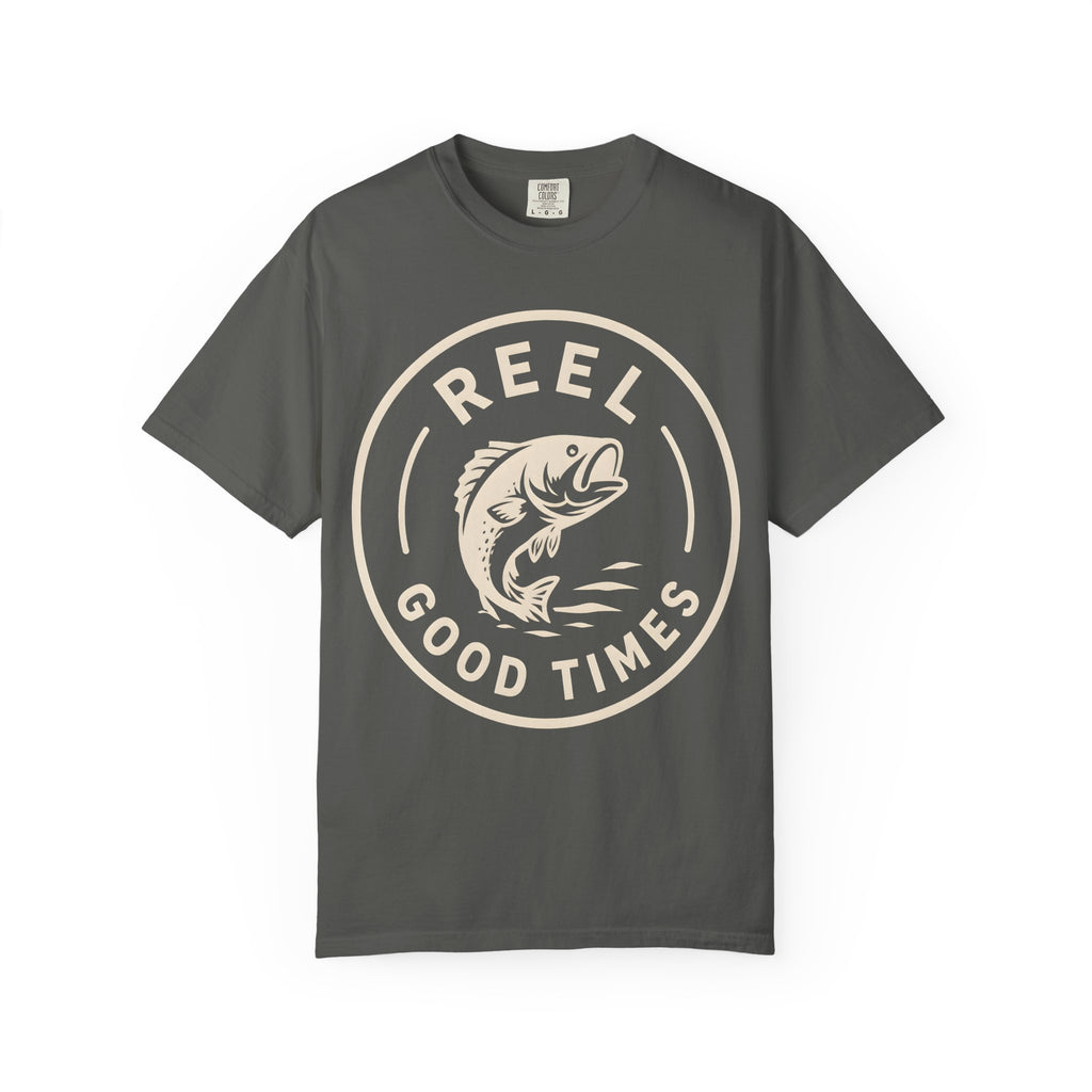 Reel Good Times — Vintage Fishing Badge Tee
