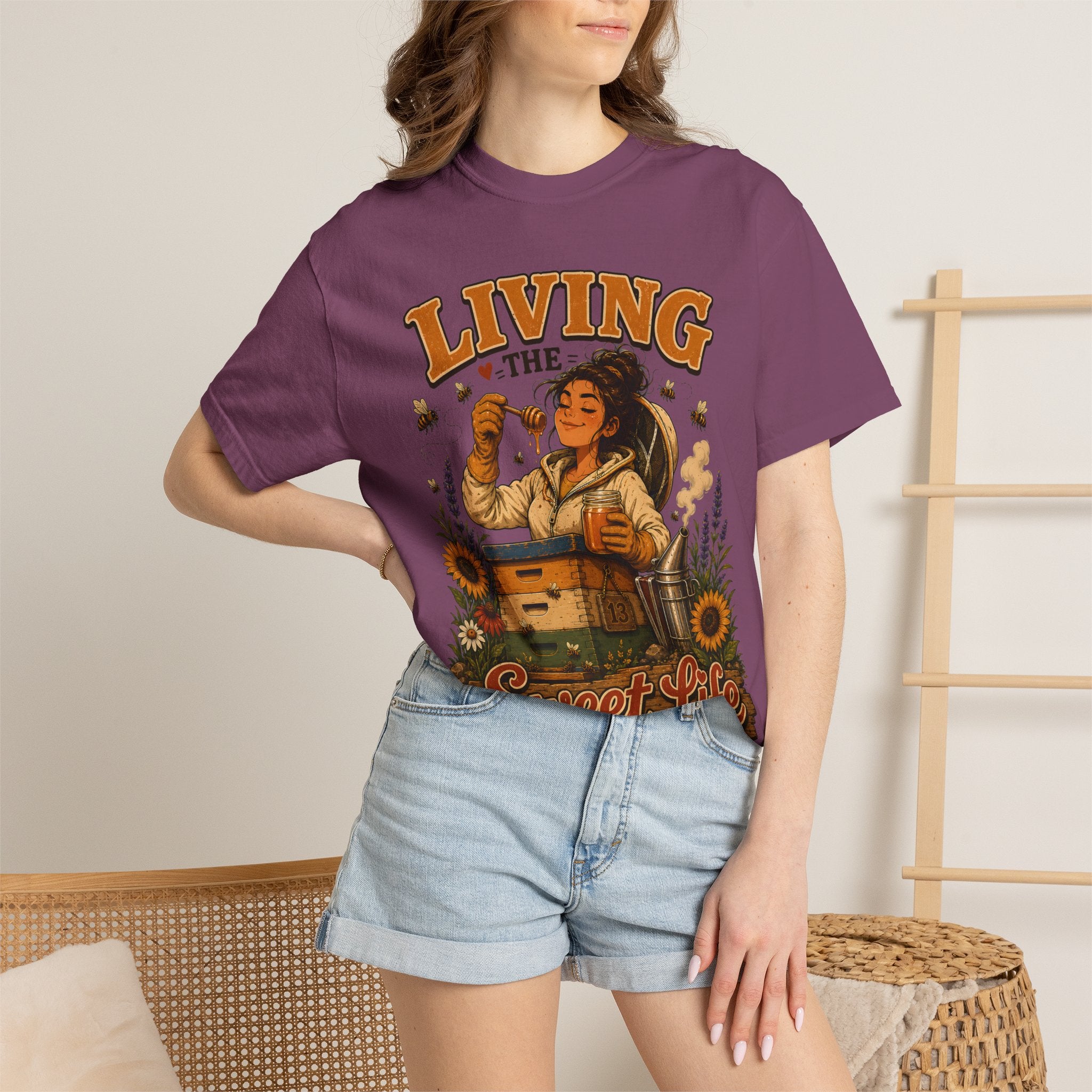 Living the Sweet Life Funny Beekeeping Shirt — Beekeeper Tee