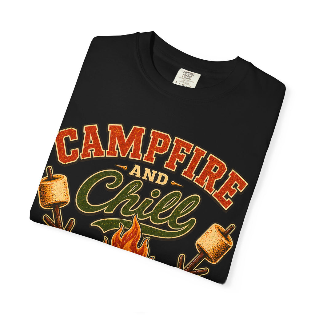 Campfire and Chill — Vintage Camping Marshmallow Humor Tee