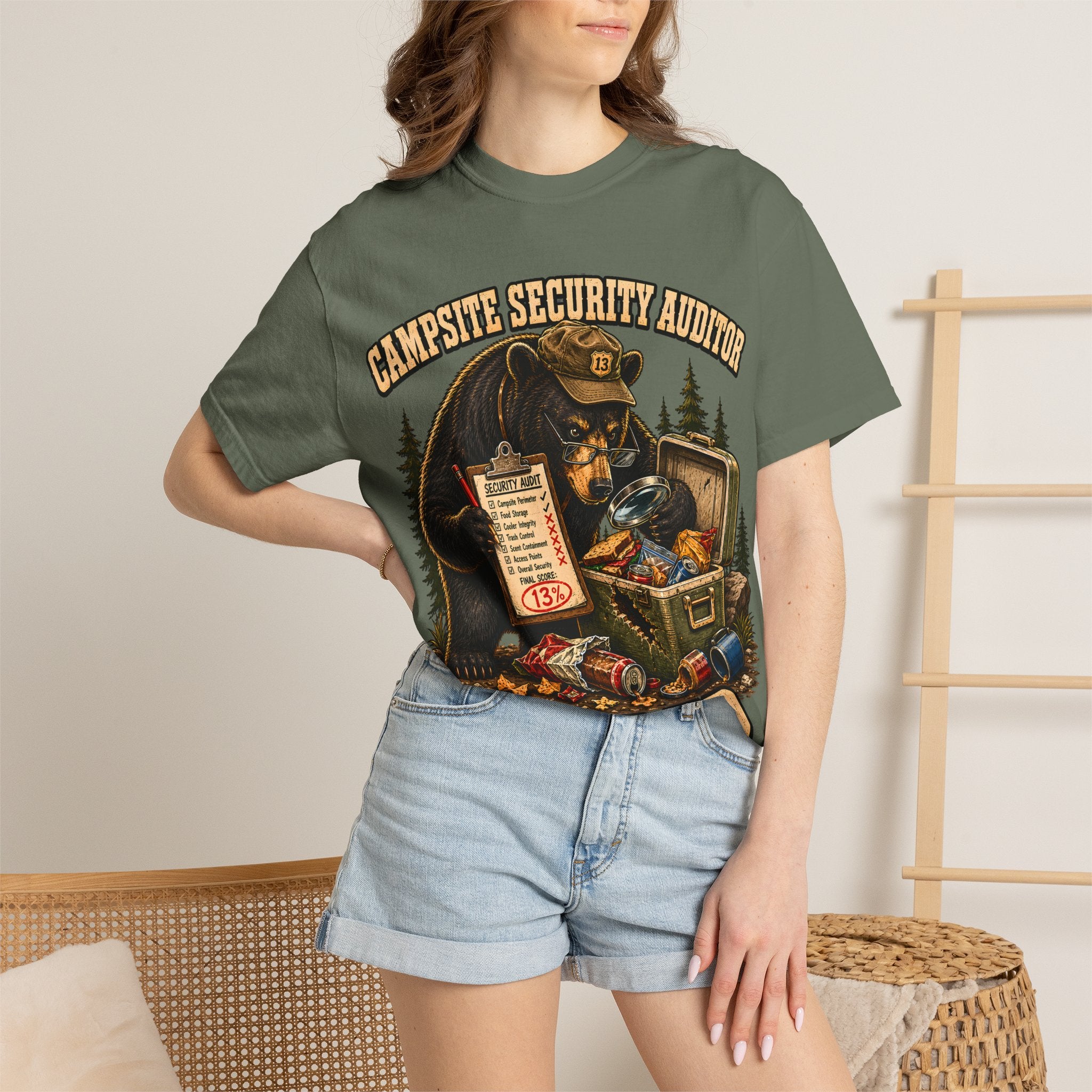 Campsite Security Auditor Failed — Funny Bear Camping Tee