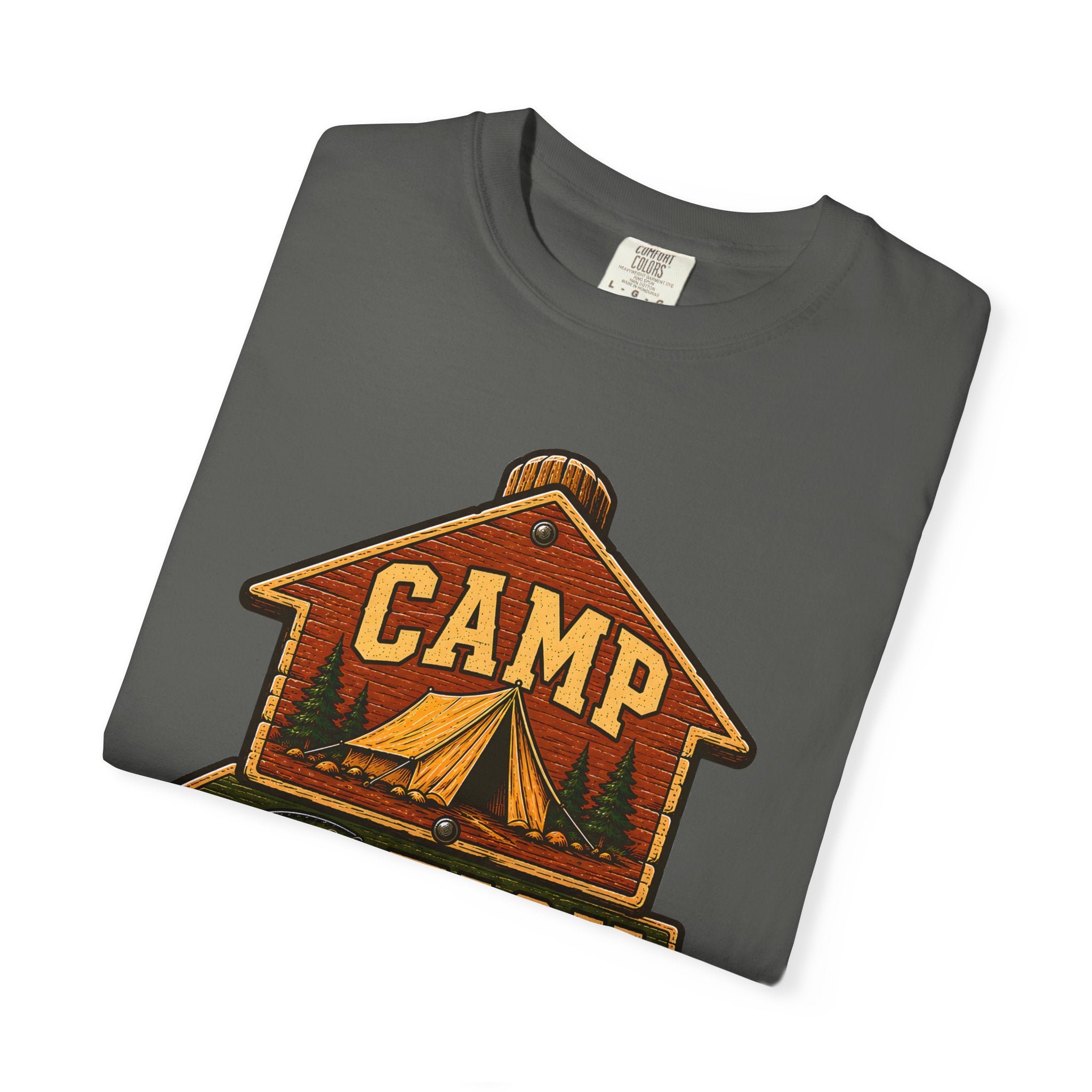 Camp Fish Hike — Vintage Trailhead Sign Outdoor Tee
