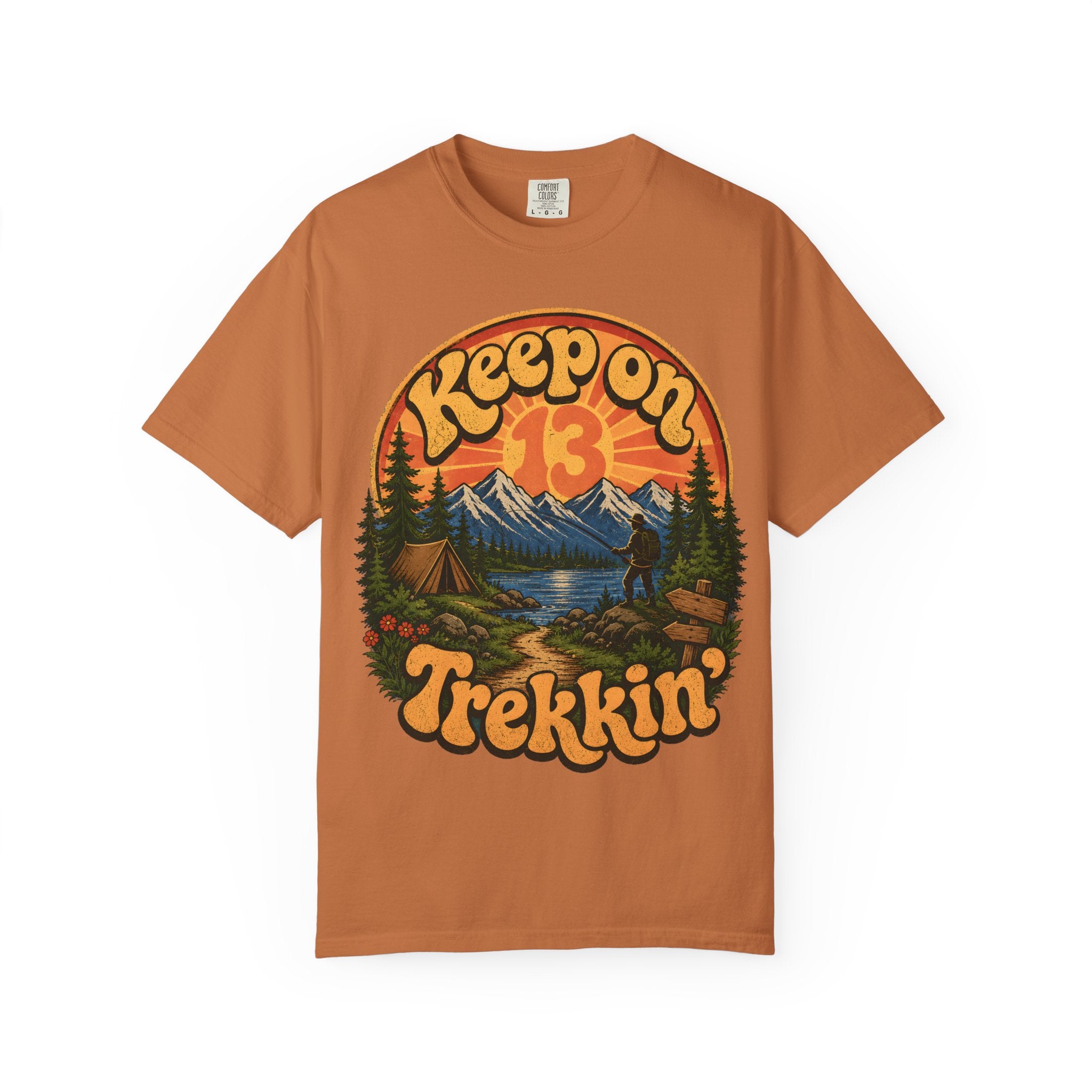 Keep On Trekkin' — Retro 70s Hiking and Camping Tee