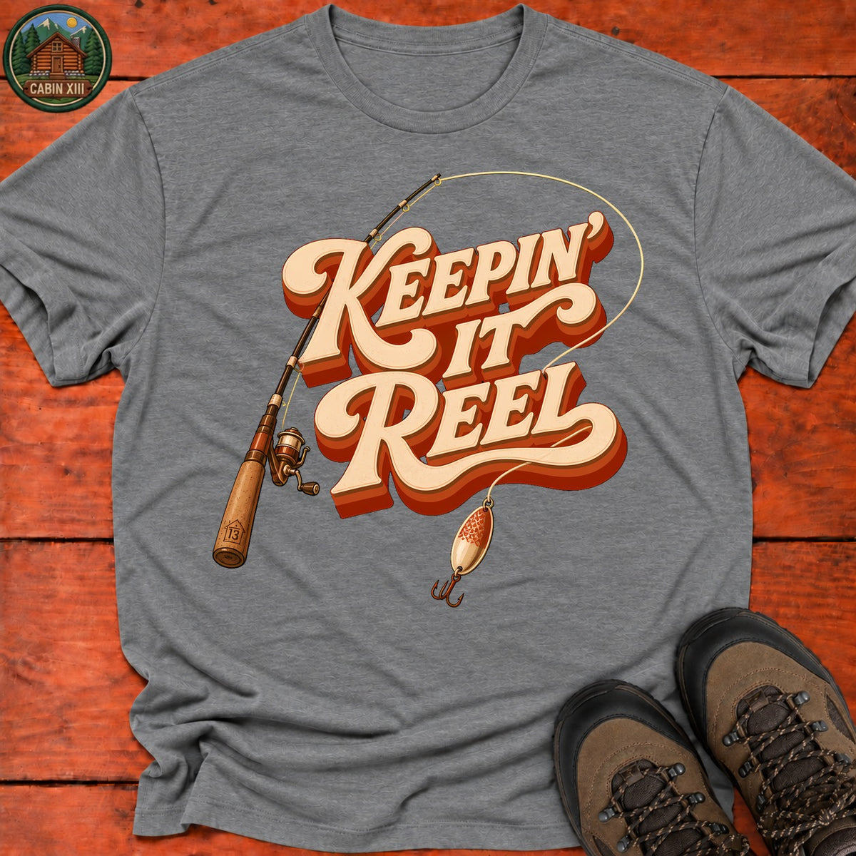 Keeping It Reel T-Shirt — Graphite Heather