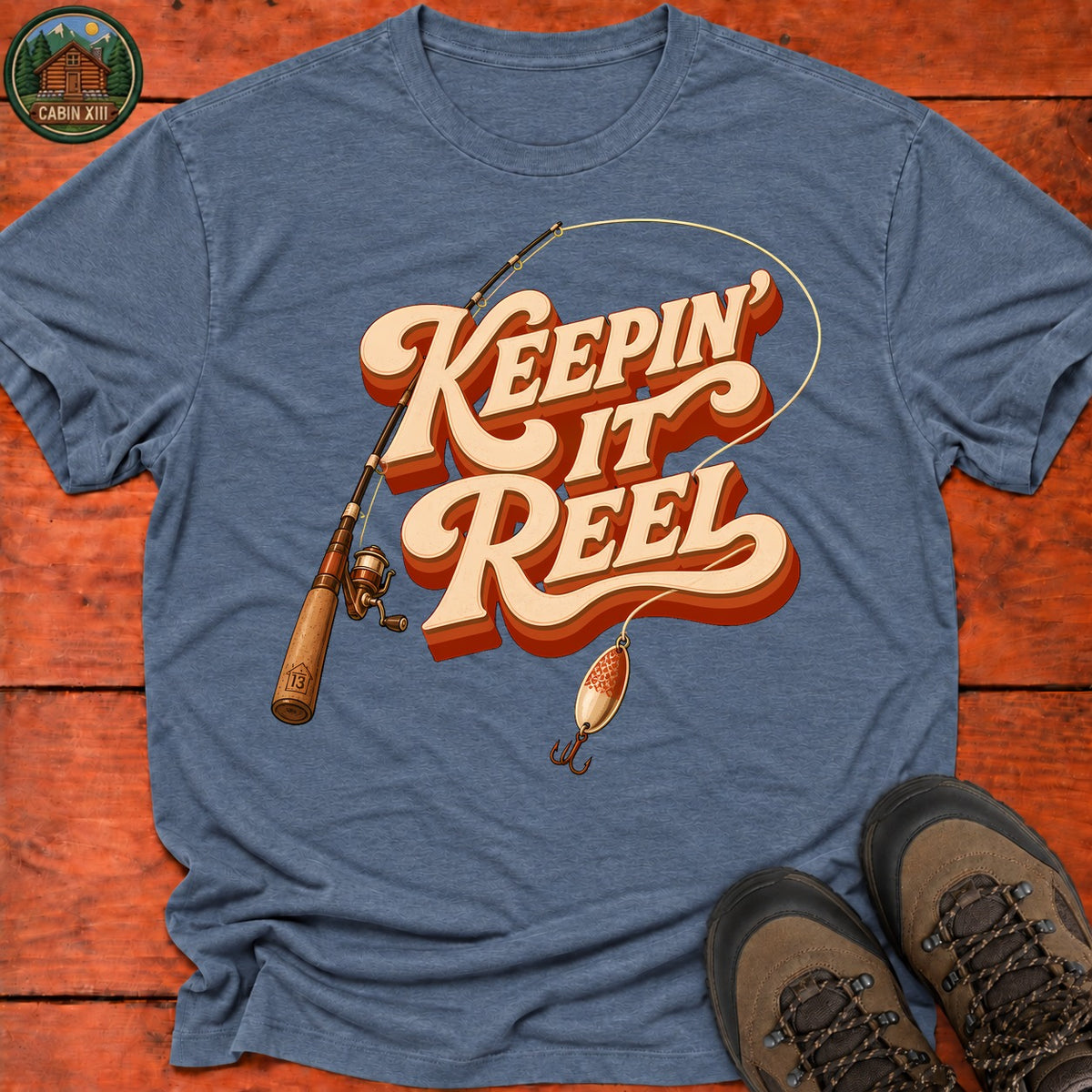 Keeping It Reel T-Shirt — Heather Indigo