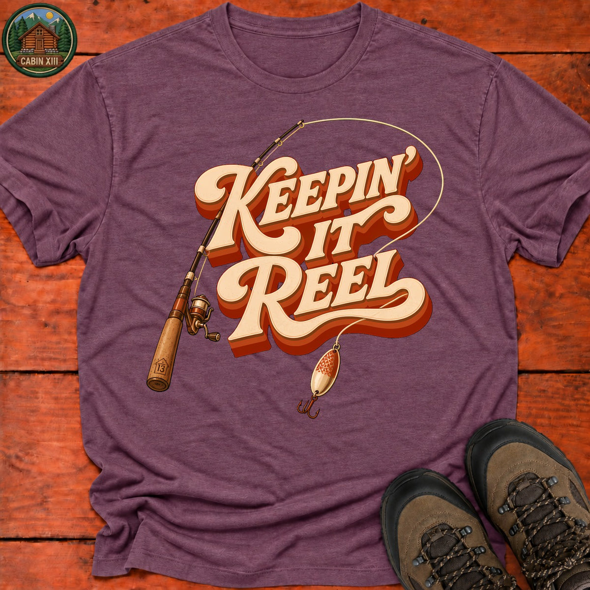 Keeping It Reel T-Shirt — Heather Maroon
