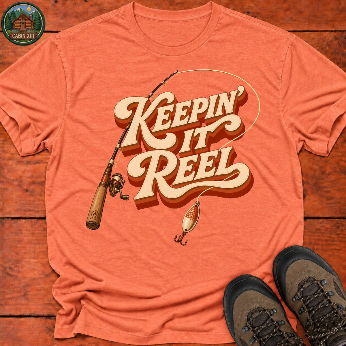 Keeping It Reel T-Shirt — Heather Orange