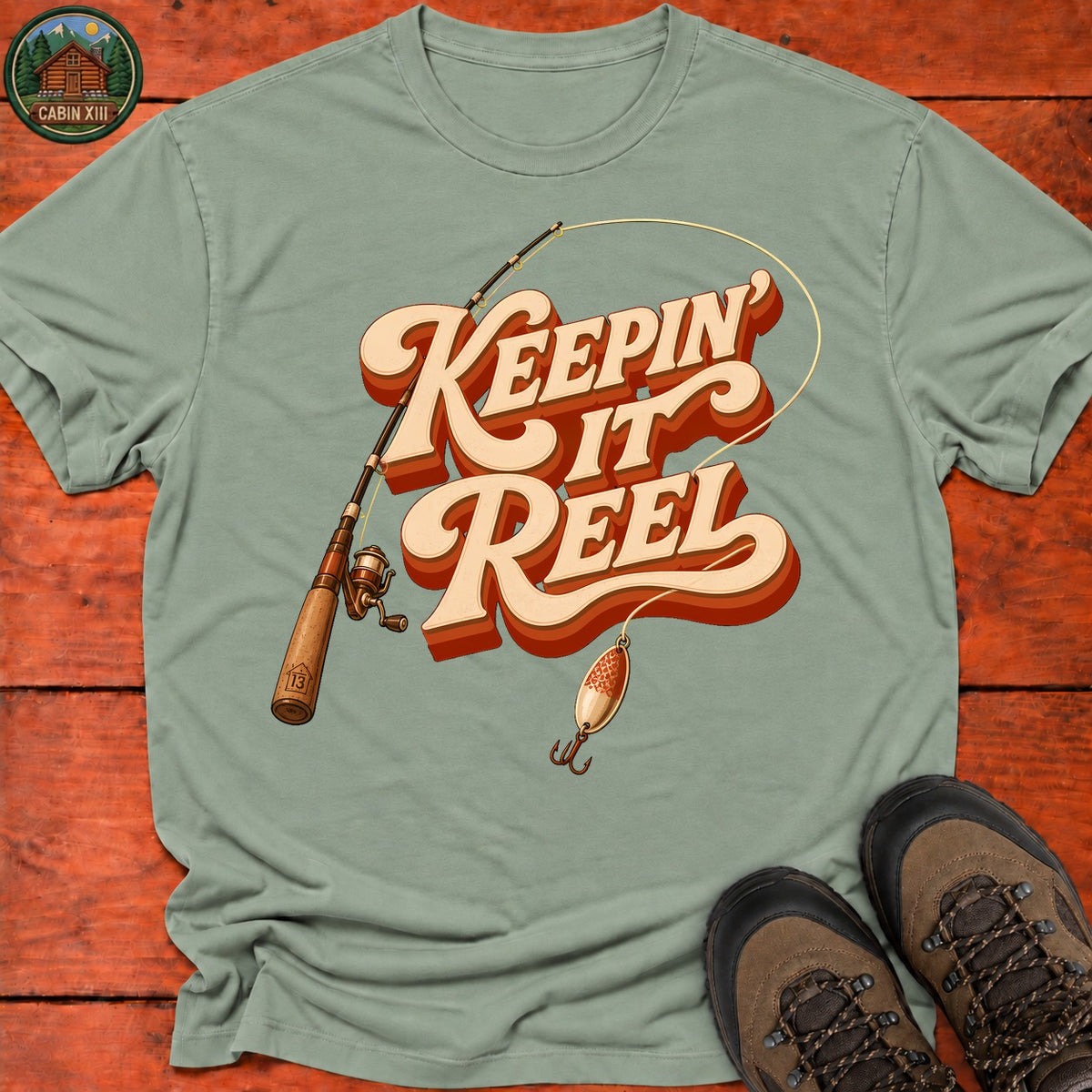 Keeping It Reel T-Shirt — Sage