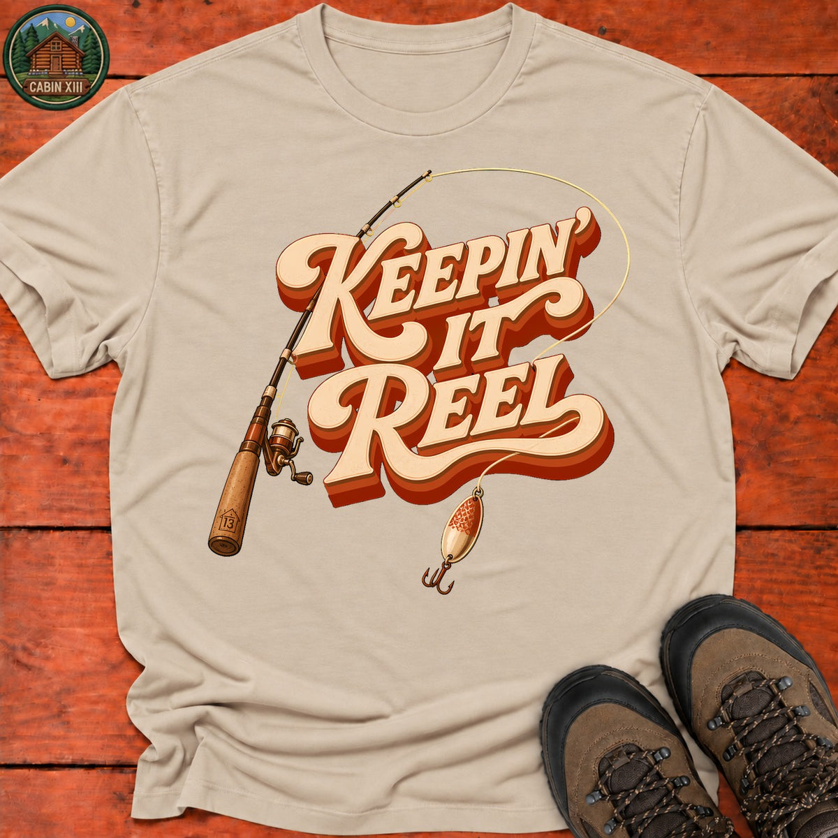 Keeping It Reel T-Shirt — Sand