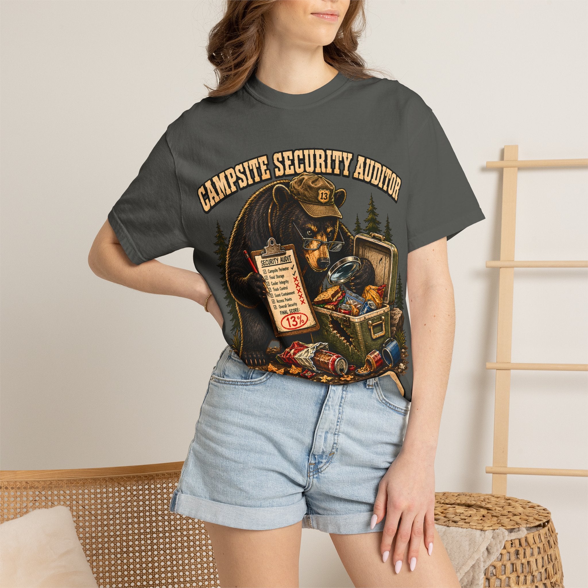 Campsite Security Auditor Failed — Funny Bear Camping Tee