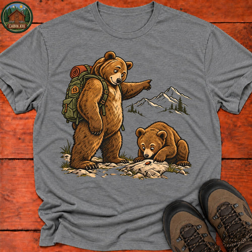 Bear Scenic View T-Shirt — Graphite Heather