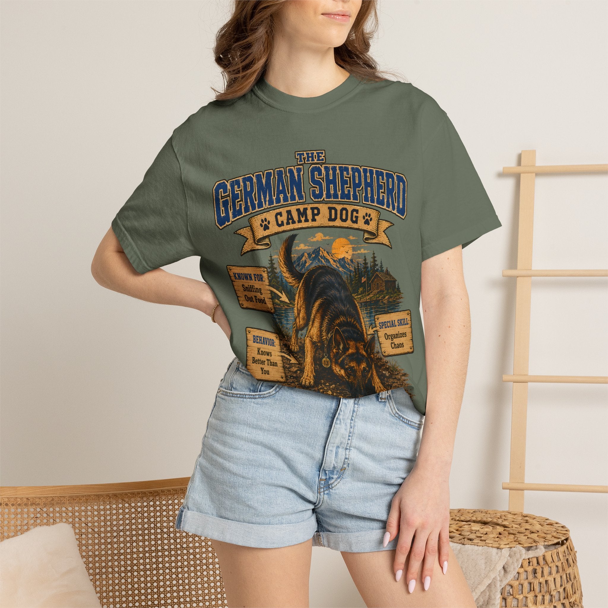 German Shepherd Camp Dog - Knows Better Than You Tee
