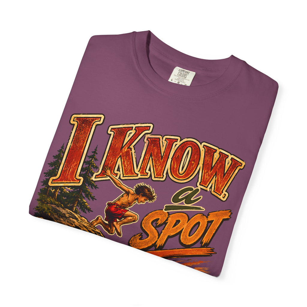 I Know a Spot — Vintage Lake Jumping Summer Camping Tee