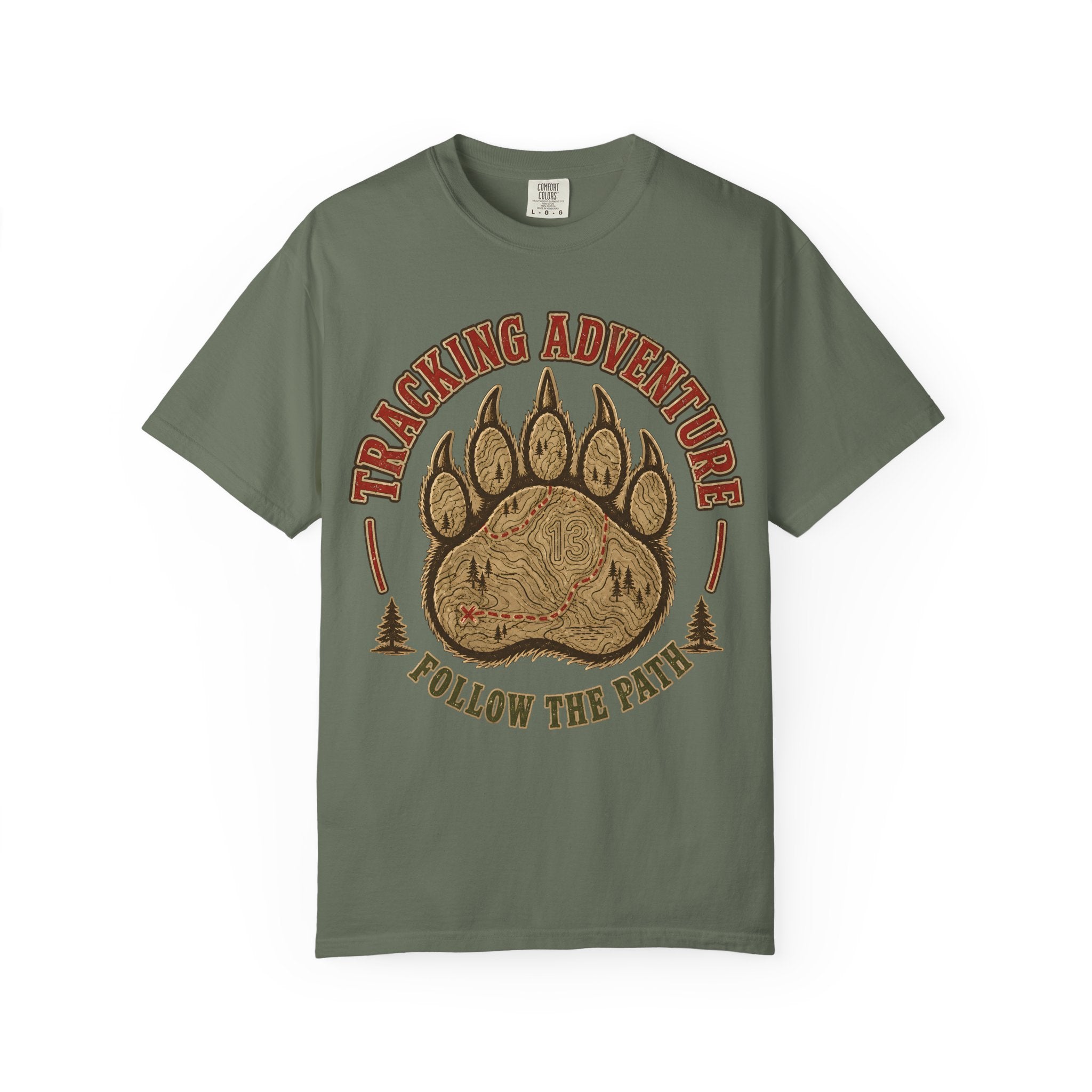 Tracking Adventure Follow the Path — Vintage Bear Paw Hiking Tee