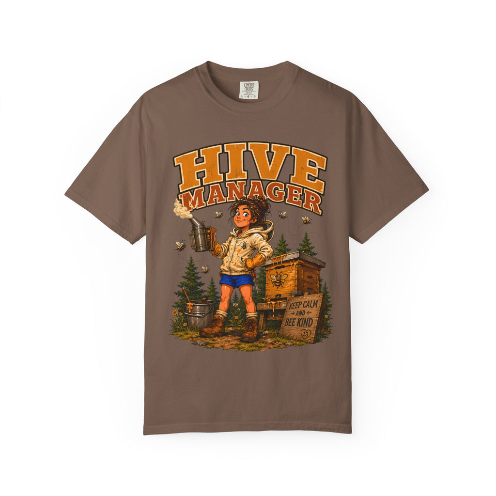 Hive Manager Funny Beekeeping Shirt — Keep Calm and Bee Kind Tee
