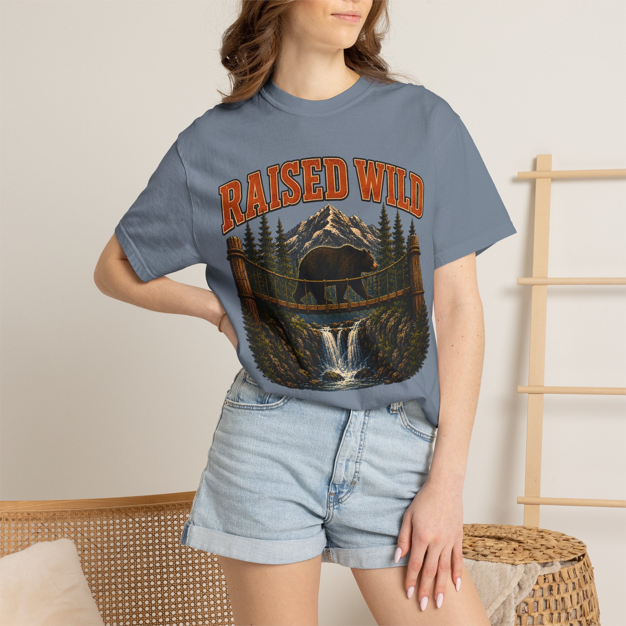 Raised Wild Vintage Outdoor Bear Shirt — Nature Graphic Tee