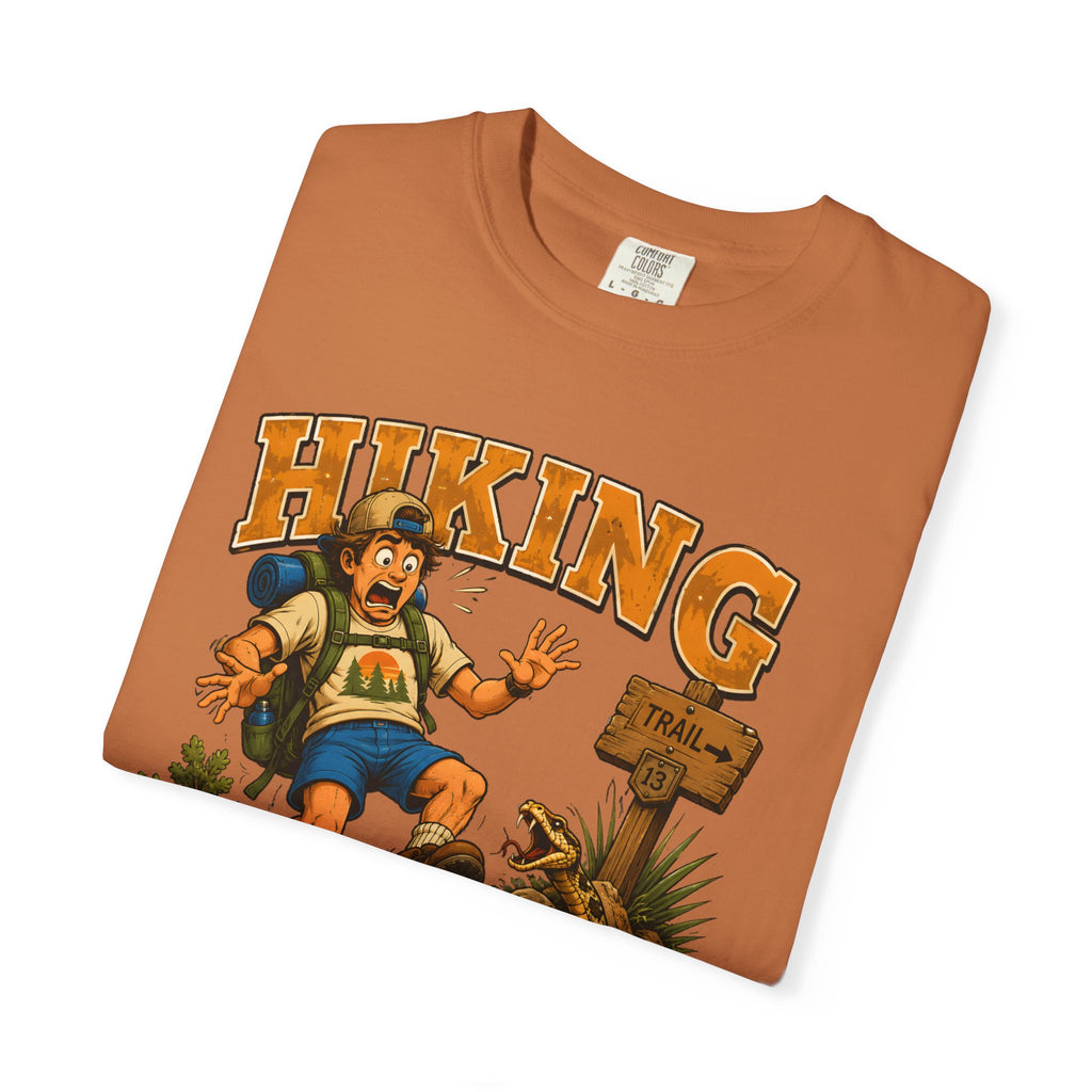 Hiking Walking With Hazards — Funny Rattlesnake Trail Tee
