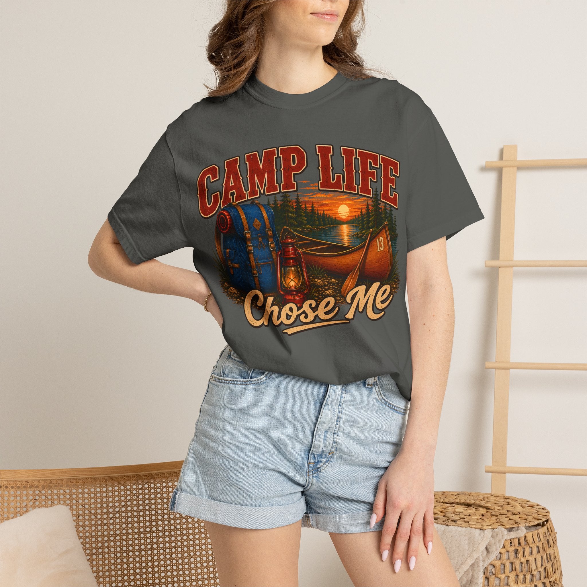 Camp Life Chose Me Vintage Camping Shirt — Outdoor Lake Tee