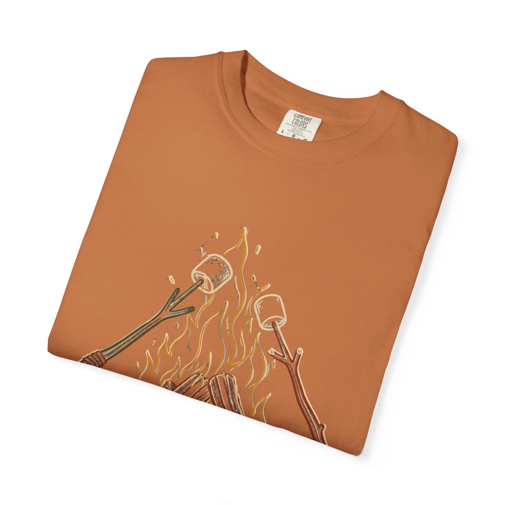 Roasing Marshmallows Line Art T-Shirt