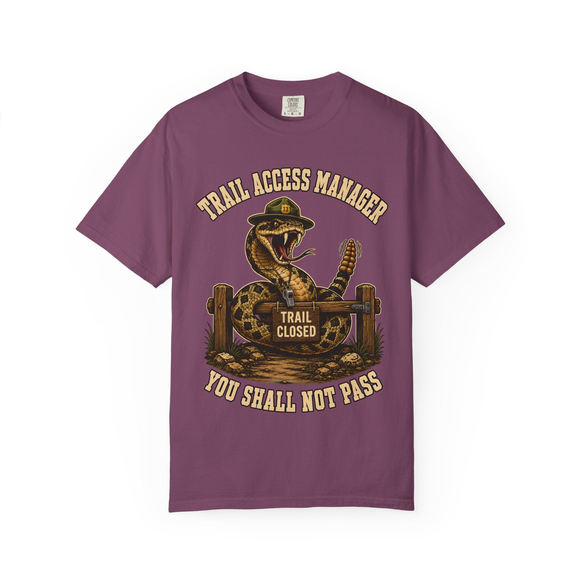 Trail Access Manager You Shall Not Pass — Rattlesnake Hiking Tee