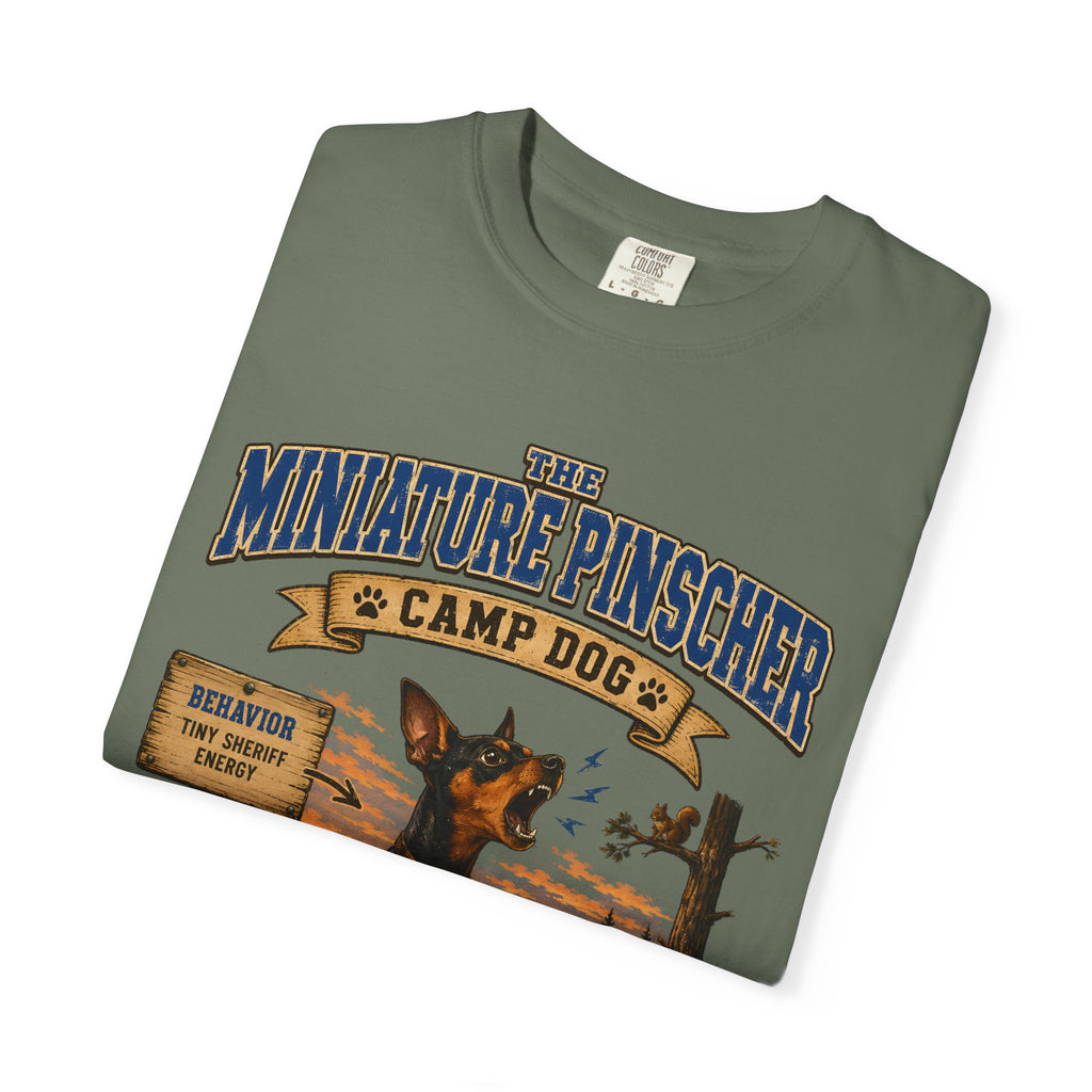 Miniature Pinscher Camp Dog - Tiny Sheriff Energy Tee