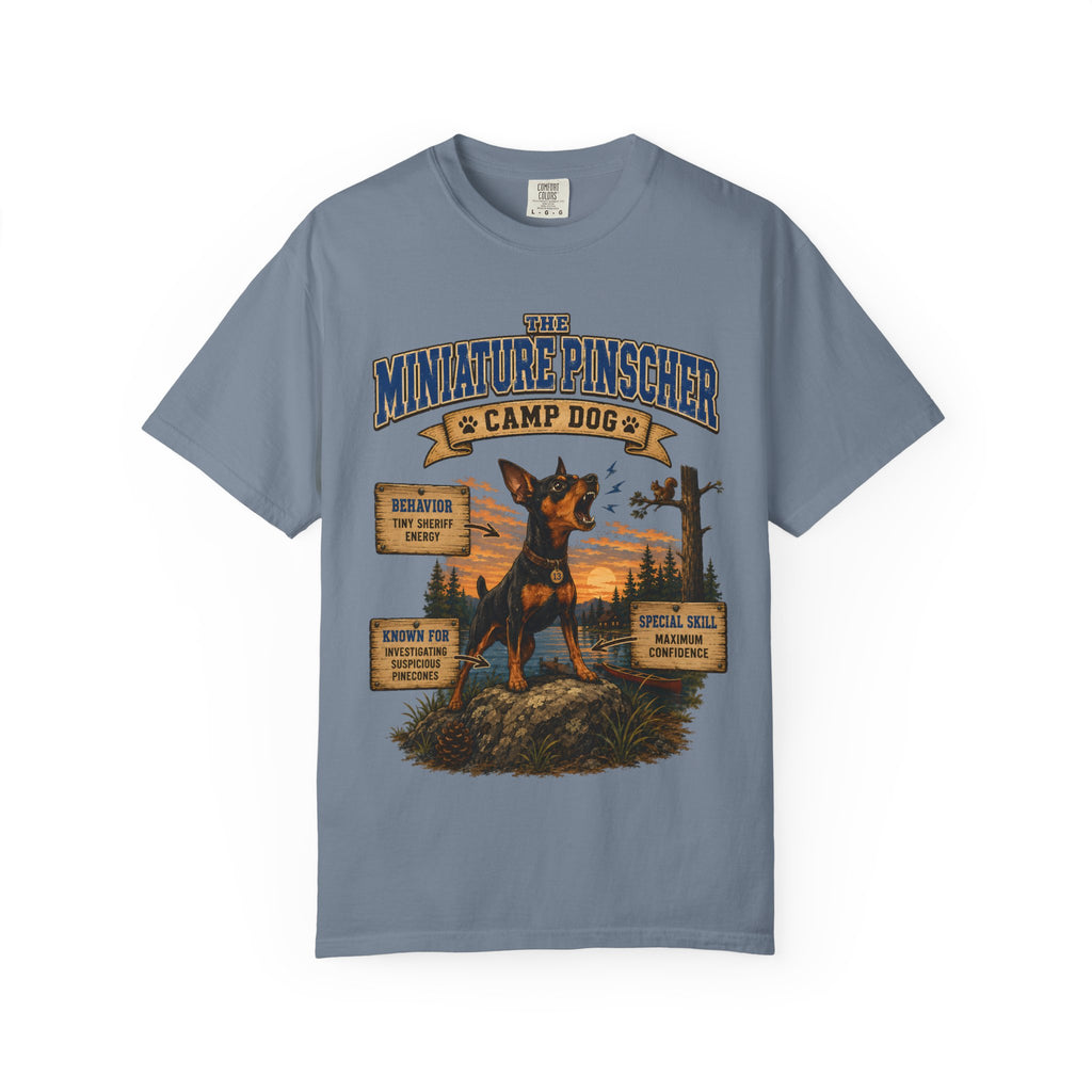 Miniature Pinscher Camp Dog - Tiny Sheriff Energy Tee