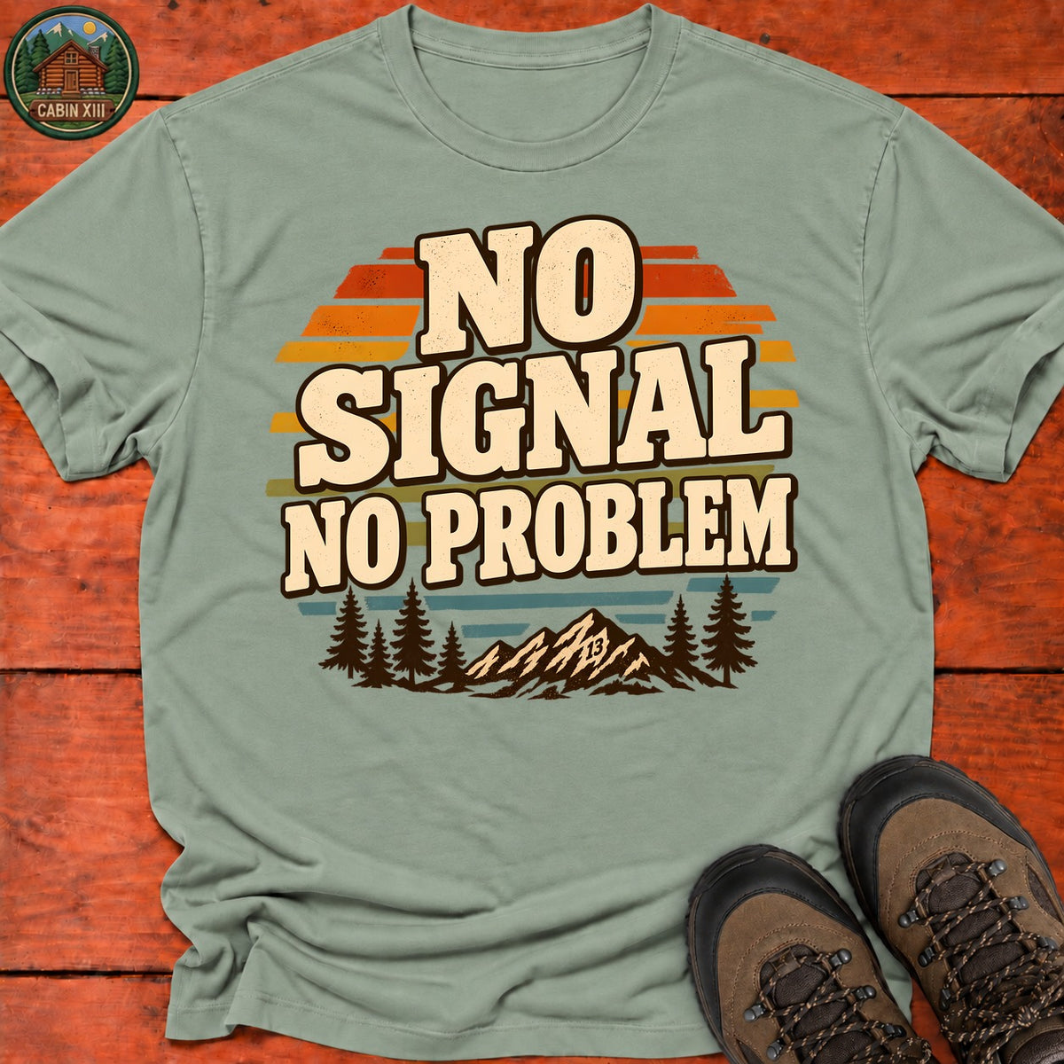 No Signal No Problem T-Shirt — Sage
