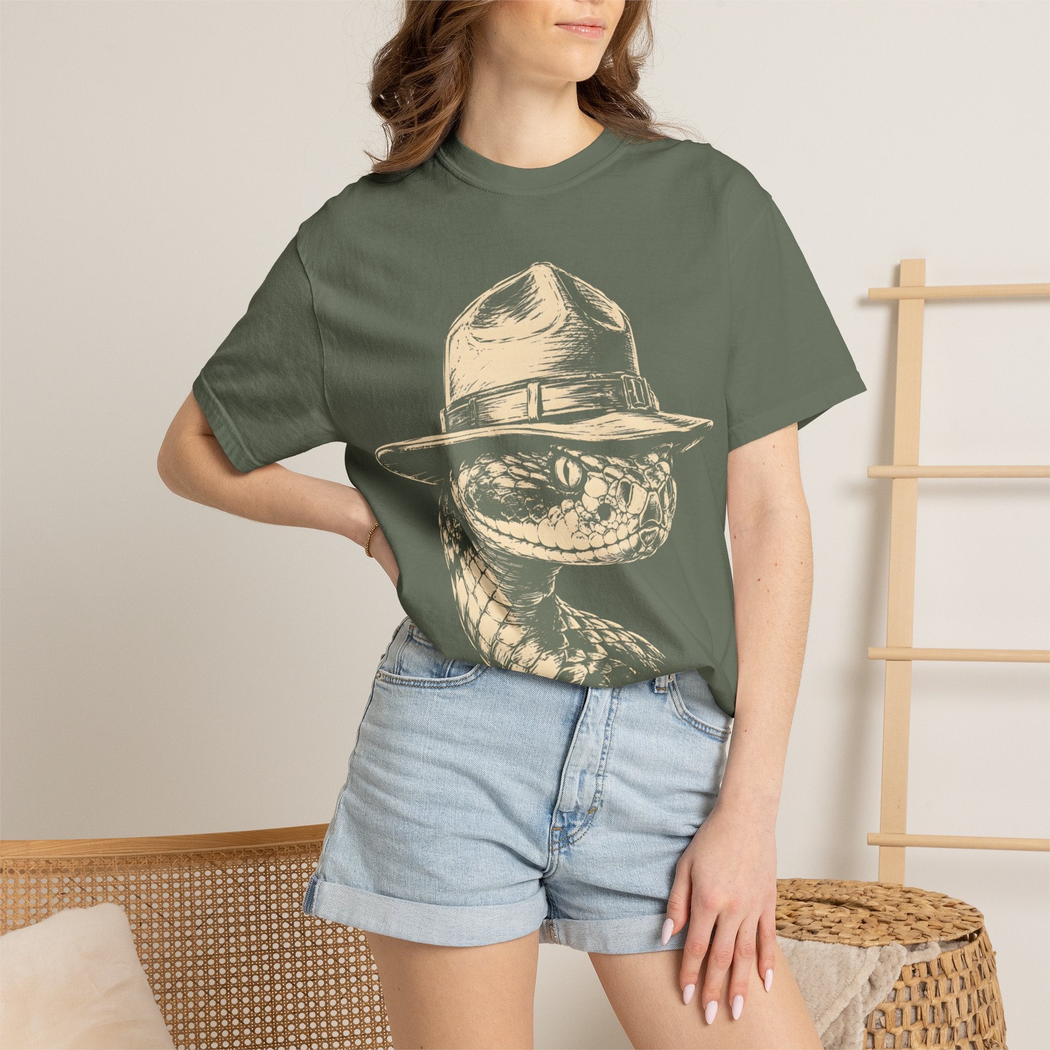 Rattlesnake Ranger — Vintage Sketch Outdoor Wildlife Tee