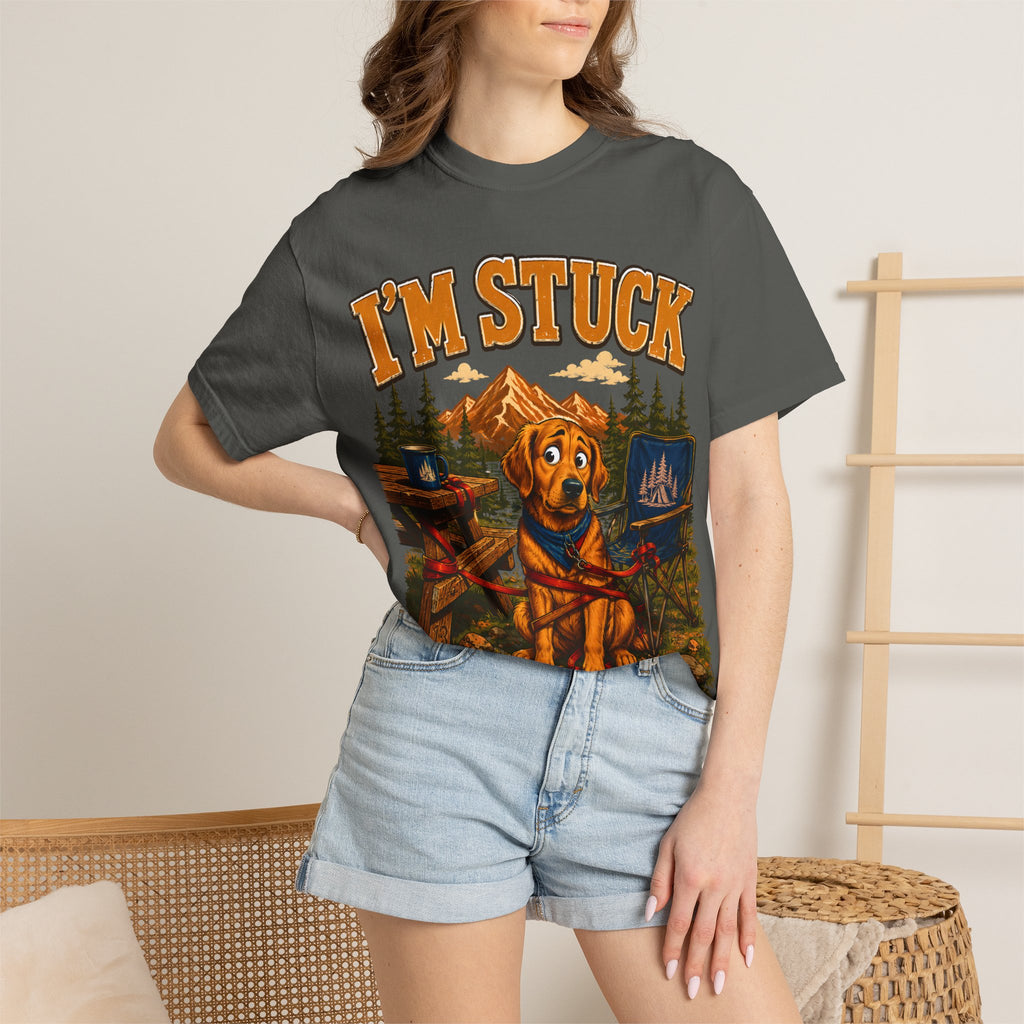 I'm Stuck — Funny Camping Dog Golden Retriever Outdoor Tee